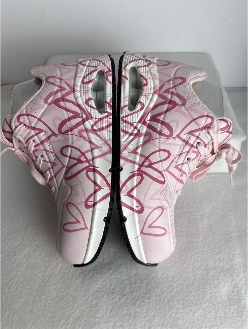 Skechers Uno SR Full of Hearts Comp Safety Toe Work Shoes Women Size 8.0 M, Pink